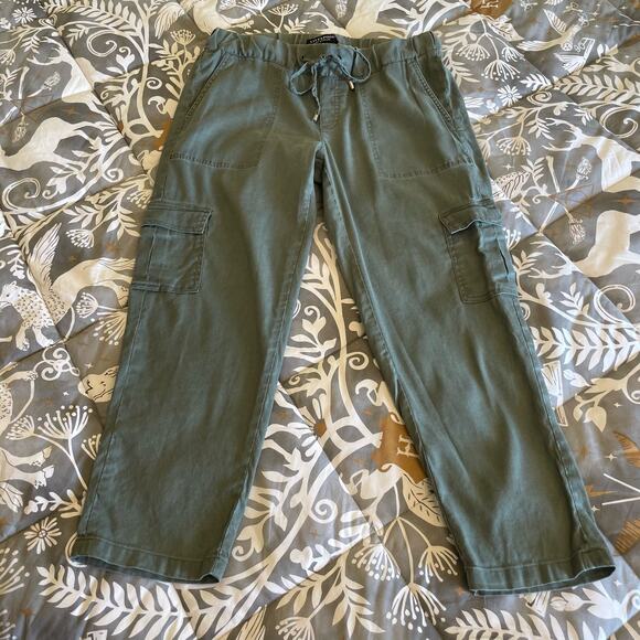 Liverpool US 4 green cargo pant ankle mid rise gorpcore utility Kim Possible - Picture 8 of 11